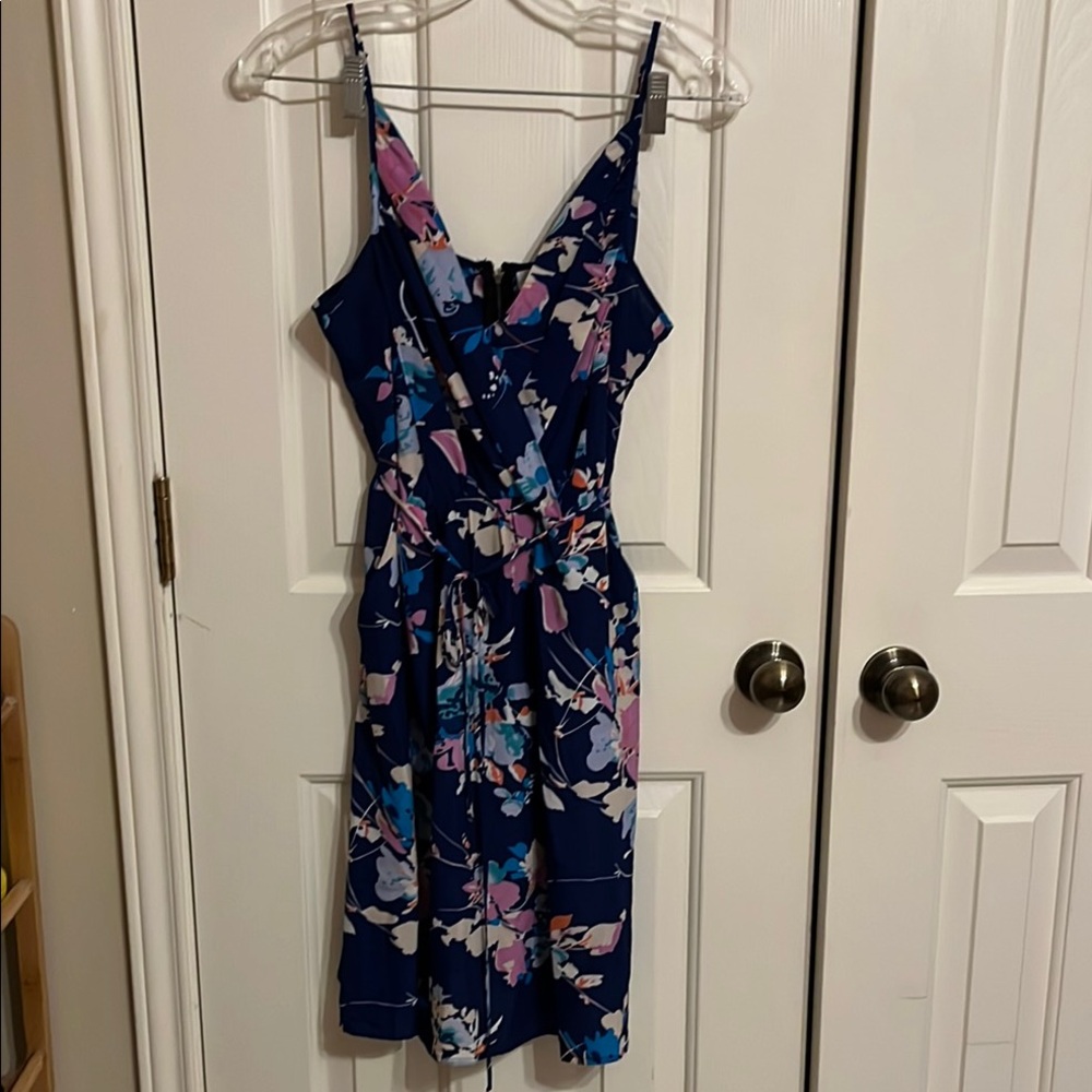 Yumi Kim Blue and Pink Spaghetti Strap Midi Dress